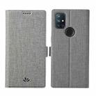 For OnePlus Nord N10 5G ViLi K Series Shockproof Magnetic Buckle Leather Phone Case(Grey) - 1