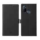 For OnePlus Nord N100 ViLi K Series Shockproof Magnetic Buckle Leather Phone Case(Black) - 1