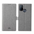 For OnePlus Nord N100 ViLi K Series Shockproof Magnetic Buckle Leather Phone Case(Grey) - 1