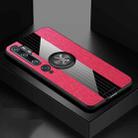 For Xiaomi Mi CC9 Pro XINLI Stitching Cloth Texture TPU Phone Case with Ring Holder(Red) - 1