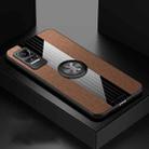 For Xiaomi Civi XINLI Stitching Cloth Texture TPU Phone Case with Ring Holder(Brown) - 1