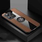 For Xiaomi Mi Mix 4 XINLI Stitching Cloth Texture TPU Phone Case with Ring Holder(Brown) - 1