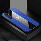 For Xiaomi Mi Note 10 Lite XINLI Stitching Cloth Texture TPU Phone Case(Blue) - 1