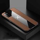 For Xiaomi Poco M3 XINLI Stitching Cloth Texture TPU Phone Case(Brown) - 1