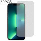 For iPhone 13 Pro Max 50pcs Transparent Frosted Full Screen Tempered Glass Film   - 1