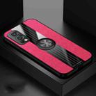 For OnePlus Nord 2 5G XINLI Stitching Cloth Texture TPU Phone Case with Ring Holder(Red) - 1