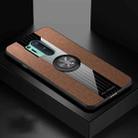 For OnePlus 8 Pro XINLI Stitching Cloth Texture TPU Phone Case with Ring Holder(Brown) - 1