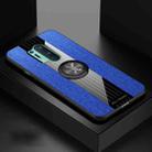 For OnePlus 8 Pro XINLI Stitching Cloth Texture TPU Phone Case with Ring Holder(Blue) - 1