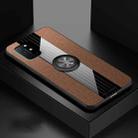 For OnePlus 8T XINLI Stitching Cloth Texture TPU Phone Case with Ring Holder(Brown) - 1