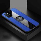 For OnePlus 8T XINLI Stitching Cloth Texture TPU Phone Case with Ring Holder(Blue) - 1