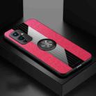 For OnePlus 9 XINLI Stitching Cloth Texture TPU Phone Case with Ring Holder(Red) - 1