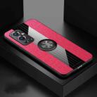 For OnePlus 9 Pro XINLI Stitching Cloth Texture TPU Phone Case with Ring Holder(Red) - 1
