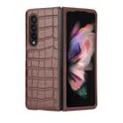 For Samsung Galaxy Z Fold3 5G Bamboo Texture Phone Case(Brown) - 1