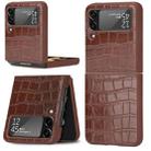 For Samsung Galaxy Z Flip3 5G Bamboo Texture Phone Case(Brown) - 1