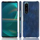 For Sony Xperia 5 III Litchi Texture PC + PU Phone Case(Blue) - 1