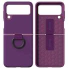 For Samsung Galaxy Z Flip3 5G 2 in 1 Skin Feel PC Phone Case with Ring Holder(Roland Purple) - 1