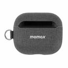 MOMAX FT9 Leather Earphone Protective Case with Hand Strap For AirPods 3(Dark Gray) - 1