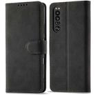 For Sony Xperia 1 III Frosted Anti-theft Brush Horizontal Flip Leather Phone Case(Black) - 1