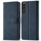 For Sony Xperia 5 III Frosted Anti-theft Brush Horizontal Flip Leather Phone Case(Dark Blue) - 1