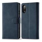 For Sony Xperia Ace II Frosted Anti-theft Brush Horizontal Flip Leather Phone Case(Dark Blue) - 1