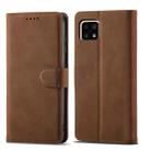 For Sharp Aquos Sense 4 Frosted Anti-theft Brush Horizontal Flip Leather Phone Case(Coffee) - 1