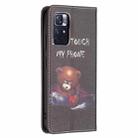 For Xiaomi Redmi Note 11 5G Colored Drawing Invisible Magnetic PU Leather Phone Case(Bear) - 3