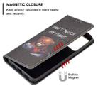 For Xiaomi Redmi Note 11 5G Colored Drawing Invisible Magnetic PU Leather Phone Case(Bear) - 5