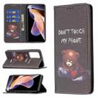 For Xiaomi Redmi Note 11 Pro 5G / 11 Pro+ 5G Colored Drawing Pattern Invisible Magnetic Leather Phone Case(Bear) - 1