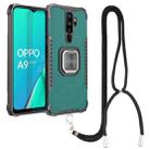 For OPPO A9 2020 / A5 2020 Aluminum Alloy + TPU Phone Case with Lanyard(Green) - 1