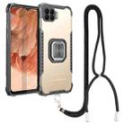 For OPPO A73 Aluminum Alloy + TPU Phone Case with Lanyard(Gold) - 1
