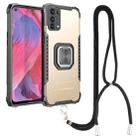 For OPPO A93 5G / A74 5G / A54 5G Aluminum Alloy + TPU Phone Case with Lanyard(Gold) - 1