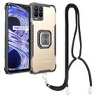 For OPPO Realme 8 Pro Aluminum Alloy + TPU Phone Case with Lanyard(Gold) - 1