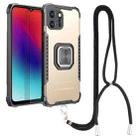 For OPPO Realme C11 Aluminum Alloy + TPU Phone Case with Lanyard(Gold) - 1