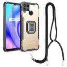 For OPPO Realme C15 / C12 / C25 Aluminum Alloy + TPU Phone Case with Lanyard(Gold) - 1