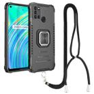 For OPPO Realme C17 / Realme 7i Aluminum Alloy + TPU Phone Case with Lanyard(Black) - 1