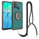 For OPPO Realme C17 / Realme 7i Aluminum Alloy + TPU Phone Case with Lanyard(Green) - 1