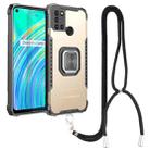 For OPPO Realme C17 / Realme 7i Aluminum Alloy + TPU Phone Case with Lanyard(Gold) - 1