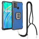 For OPPO Realme C17 / Realme 7i Aluminum Alloy + TPU Phone Case with Lanyard(Blue) - 1