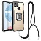 For OPPO Realme C20 / C21 / C11 / C11 2021 Aluminum Alloy + TPU Phone Case with Lanyard(Gold) - 1