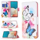 For Samsung Galaxy A53 5G Colored Drawing Pattern Leather Phone Case(Butterflies) - 1