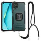 For Huawei P40 Lite / nova 6 SE / nova 7i Aluminum Alloy + TPU Phone Case with Lanyard(Green) - 1