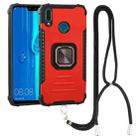 For Huawei Y9 2019 / Enjoy 9 Plus / Enjoy 20e Aluminum Alloy + TPU Phone Case with Lanyard(Red) - 1