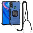 For Huawei Y9 Prime 2019 / Enjoy 10 Plus Aluminum Alloy + TPU Phone Case with Lanyard(Blue) - 1