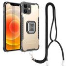 For iPhone 12 mini Lanyard Aluminum TPU Case (Gold) - 1