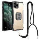 For iPhone 11 Pro Lanyard Aluminum TPU Case (Gold) - 1