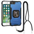 For iPhone SE 2022 / SE 2020 / 8 / 7 Lanyard Aluminum TPU Case(Blue) - 1