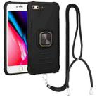 Lanyard Aluminum TPU Case For iPhone 7 Plus / 8 Plus(Black) - 1