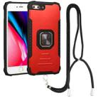 Lanyard Aluminum TPU Case For iPhone 7 Plus / 8 Plus(Red) - 1