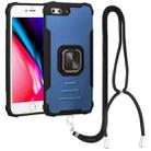 Lanyard Aluminum TPU Case For iPhone 7 Plus / 8 Plus(Blue) - 1