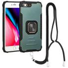 Lanyard Aluminum TPU Case For iPhone 7 Plus / 8 Plus(Green) - 1